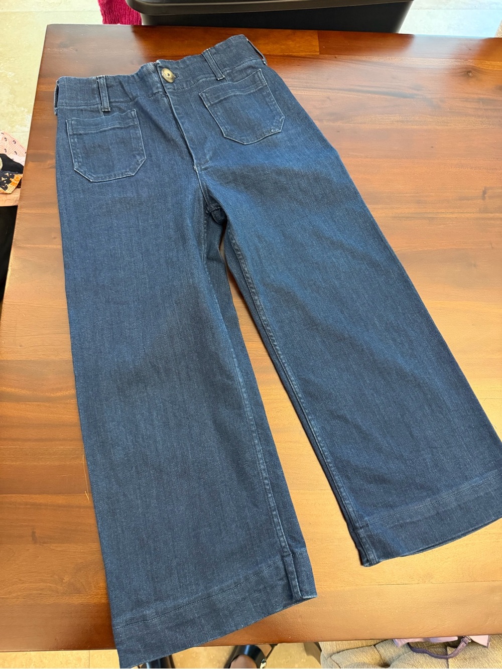 Maeve Colette High-Rise Wide-Leg Cropped Jeans Anthropologie (J3) - Picture 6 of 9